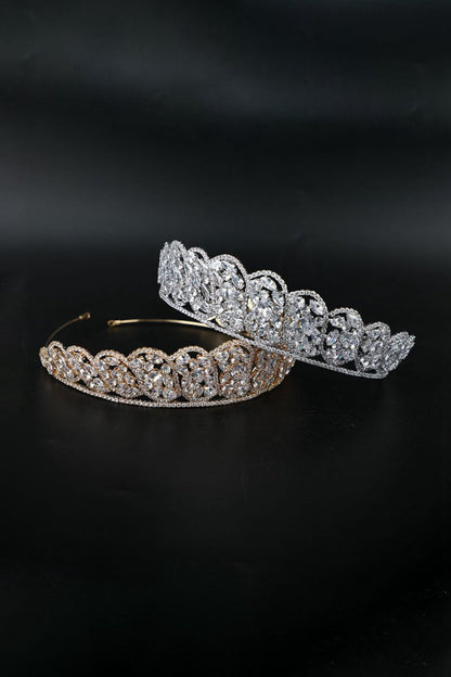 Silver Zirconia Bridal Crown