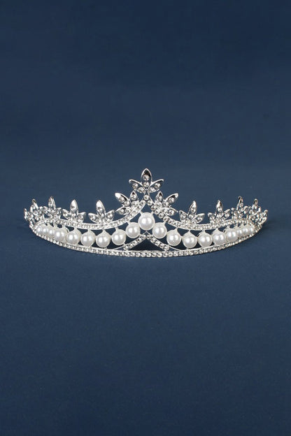 Rhinestone Pearl Wedding Tiara