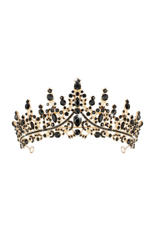 Bronze Black Crystal Tiara