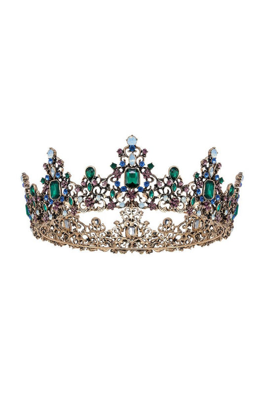 Baroque Colorful Crystal Crown