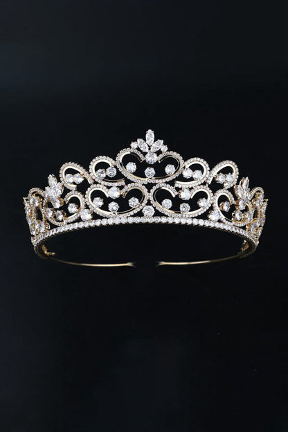 Silver Sparkly Crystal Bridal Crown