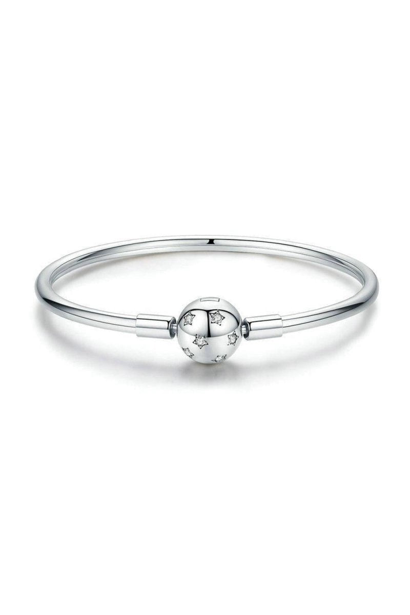 Star Bangle Bracelet In Sterling Silver