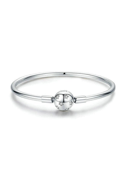 Star Bangle Bracelet In Sterling Silver