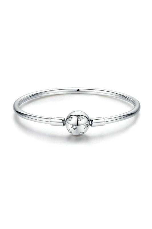 Star Bangle Bracelet In Sterling Silver