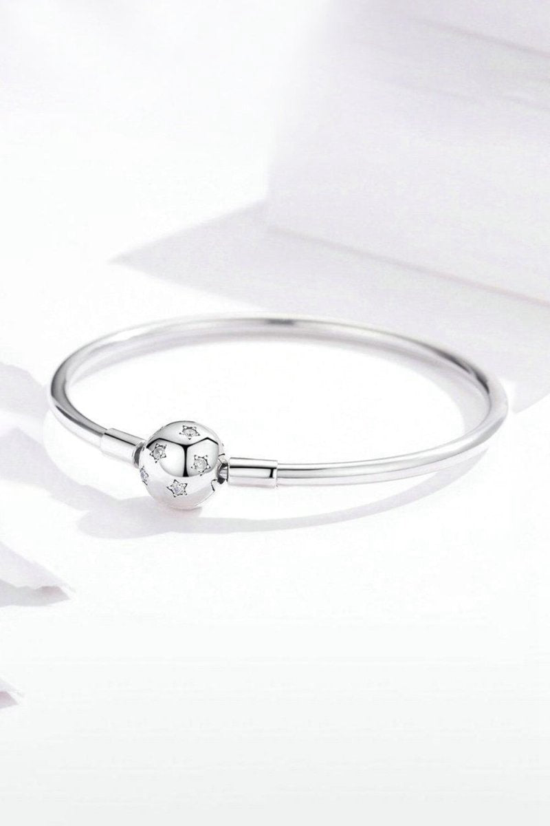 Star Bangle Bracelet In Sterling Silver