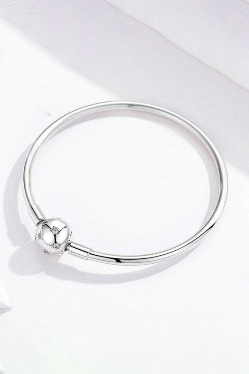 Star Bangle Bracelet In Sterling Silver