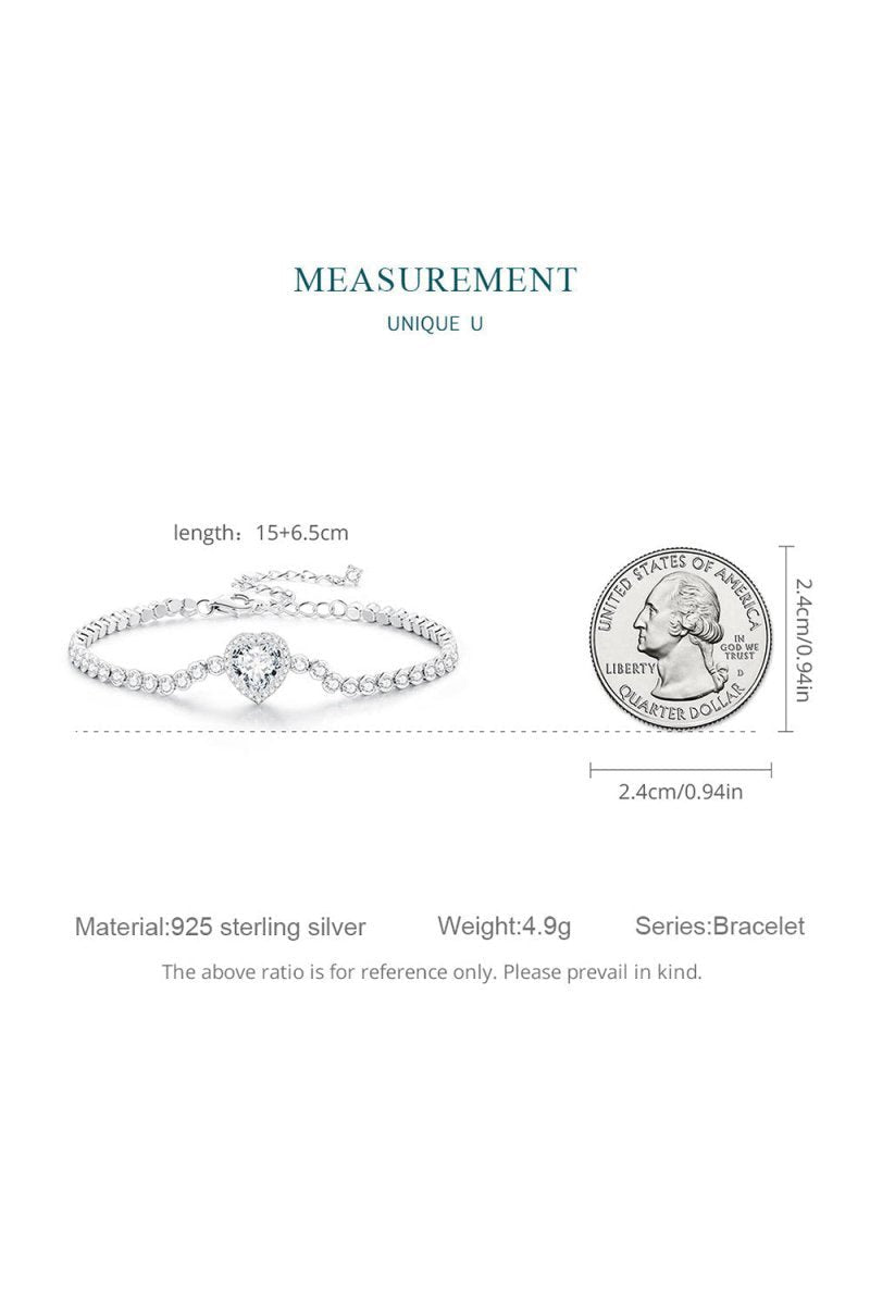 Sparkling Heart Bracelet