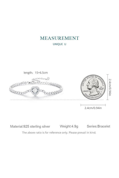 Sparkling Heart Bracelet