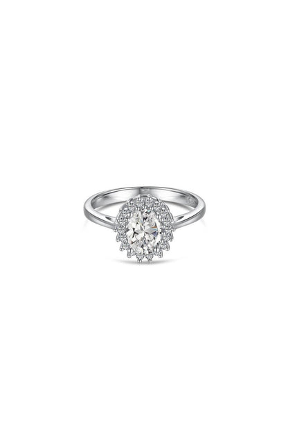 Citrine Oval Sparkle Cocktail Ring
