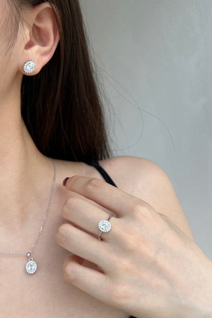 Citrine Oval Sparkle Cocktail Ring