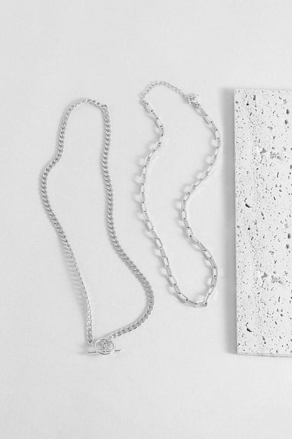 Geometric Paperclip Chain Necklace