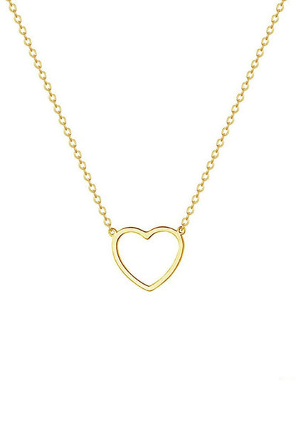 Hollow Heart Pendant Necklace