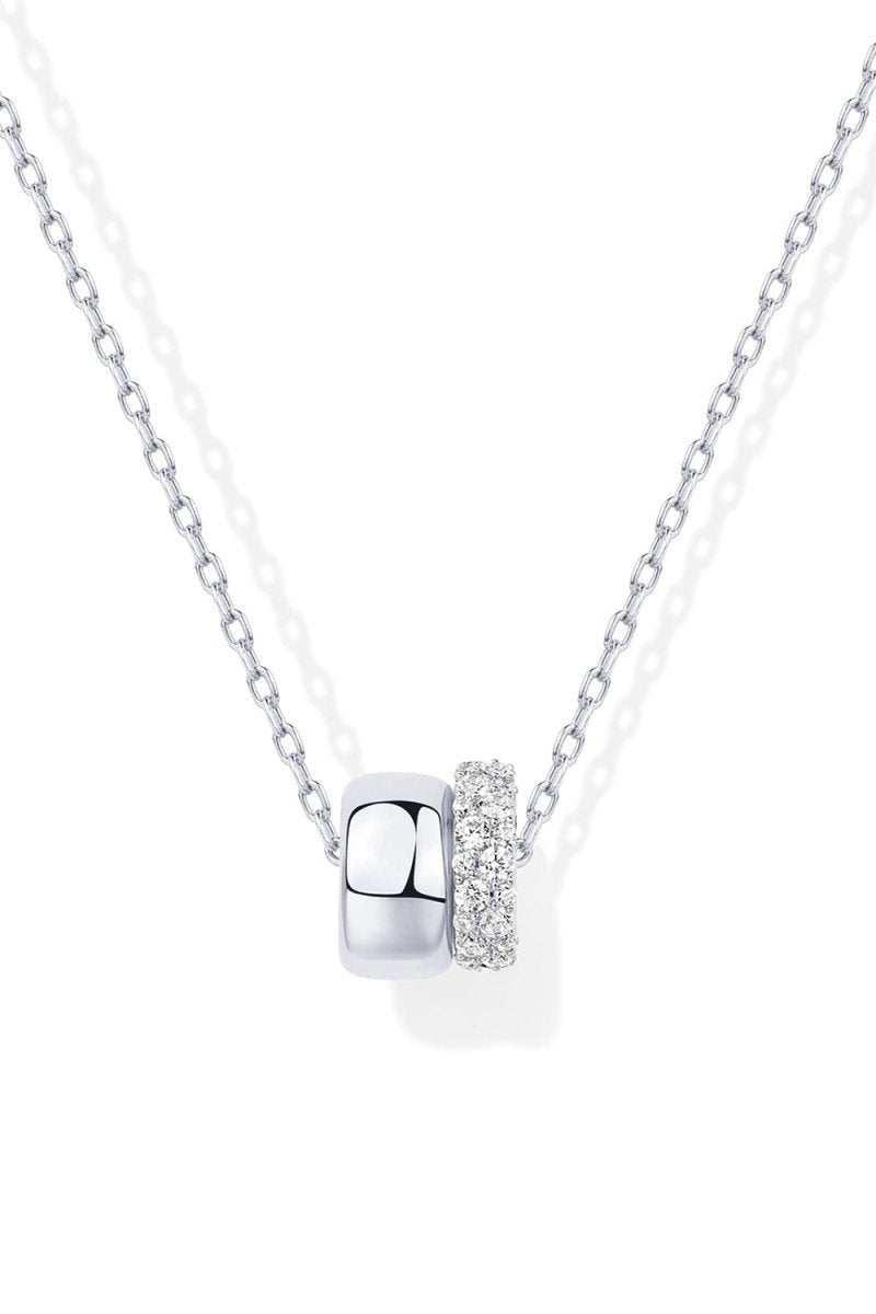 Zircon Double Circle Necklace