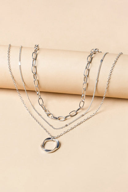 Simple Hoop Double Layer Necklace