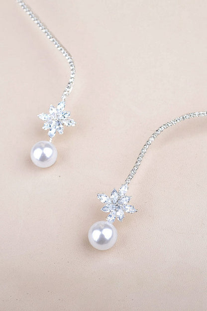 Vintage Pearl Zircon Necklace