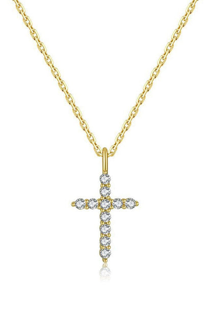 Zircon Cross Necklace