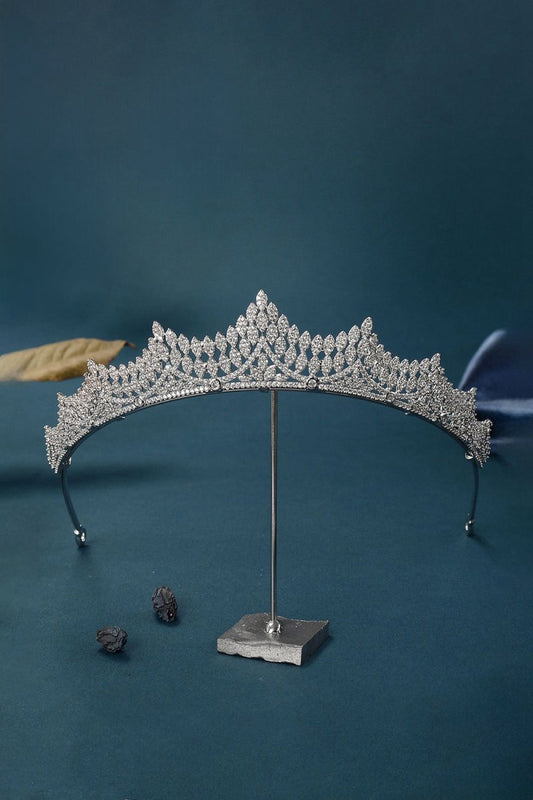 Silver Majestic Vine Crowns with Rhinestone