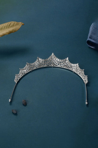 Silver Majestic Vine Crowns with Rhinestone