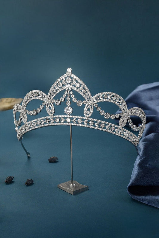 Silver Cubic Zirconia Crowns for Women