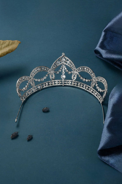 Silver Cubic Zirconia Crowns for Women