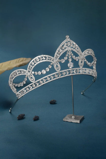 Silver Cubic Zirconia Crowns for Women