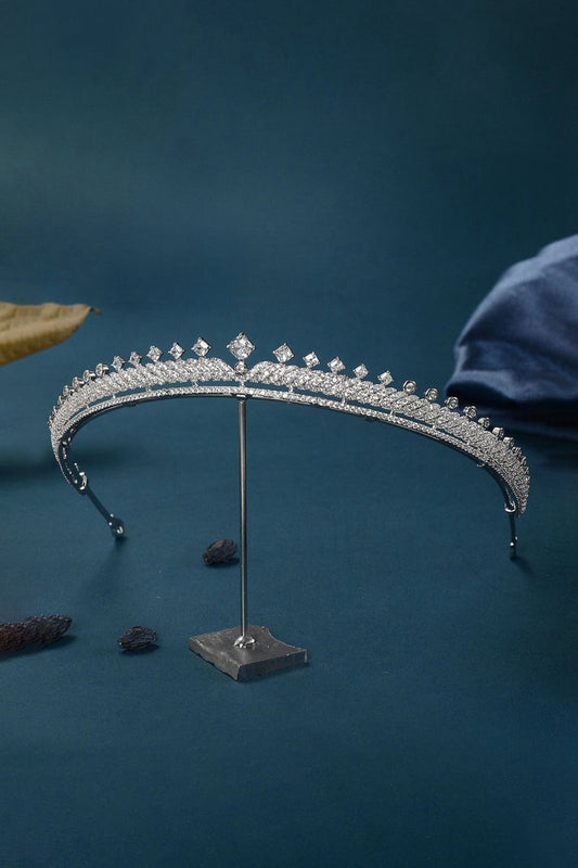 Silver Princess Cascade Zircon Tiara