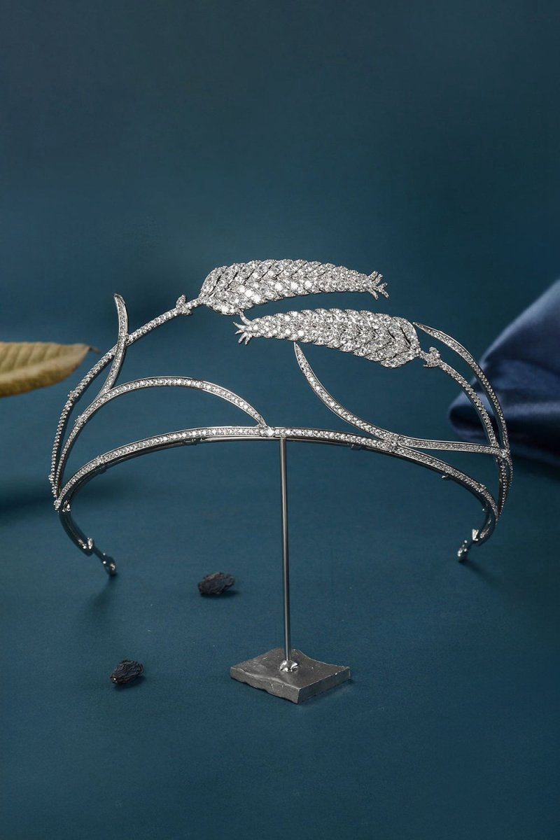 Silver Princess Ears of Wheat Rhinestone Crowns