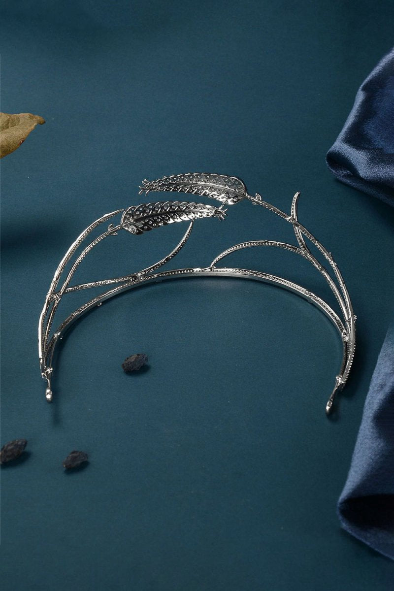 Silver Princess Ears of Wheat Rhinestone Crowns