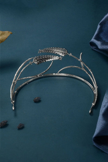 Silver Princess Ears of Wheat Rhinestone Crowns