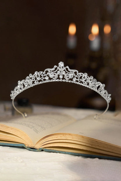 Silver Crystal Wedding Tiara for Women