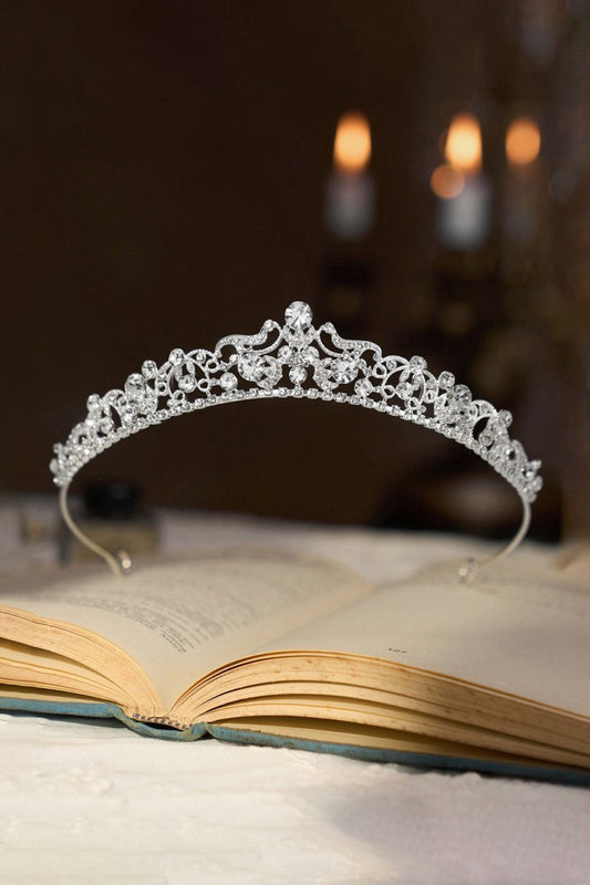Silver Crystal Wedding Tiara for Women
