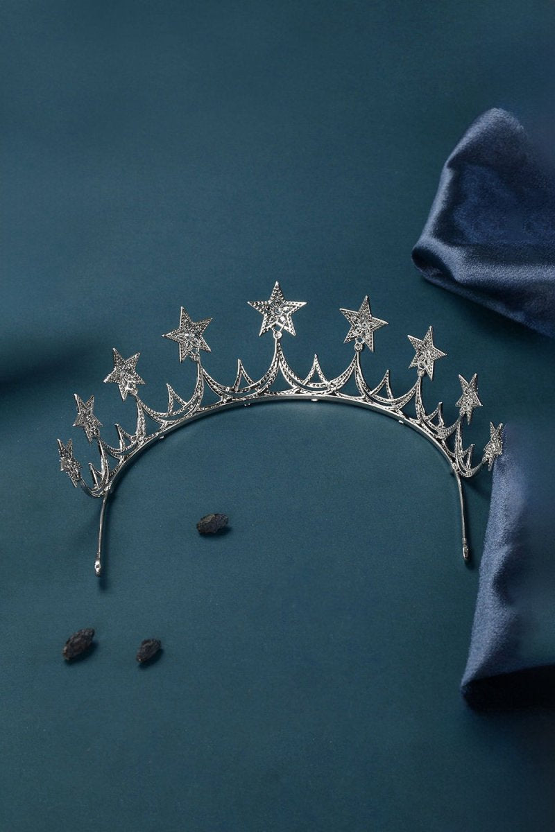 Silver Starry Zircon Tiara