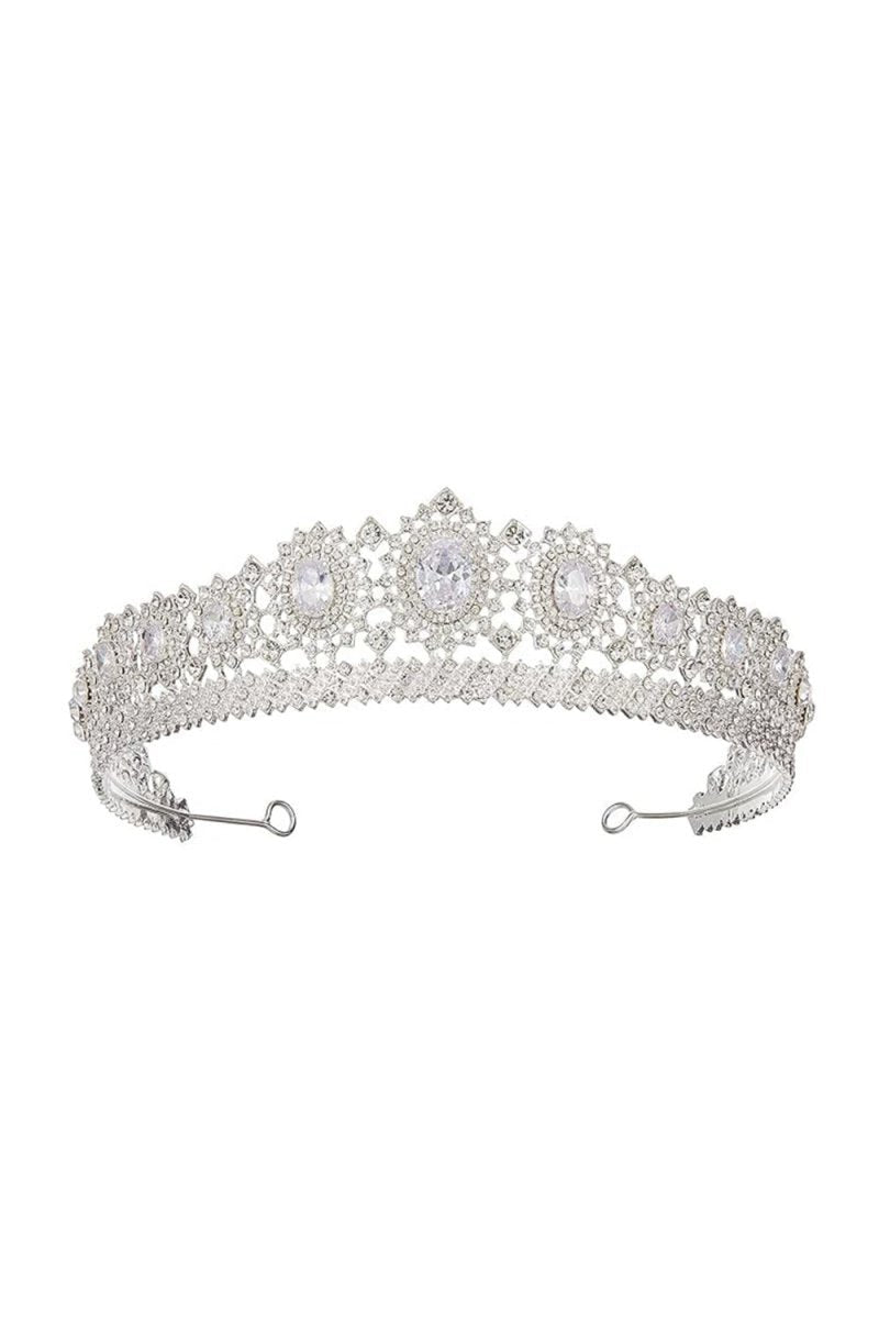 Silver Rhinestone Queen Crown