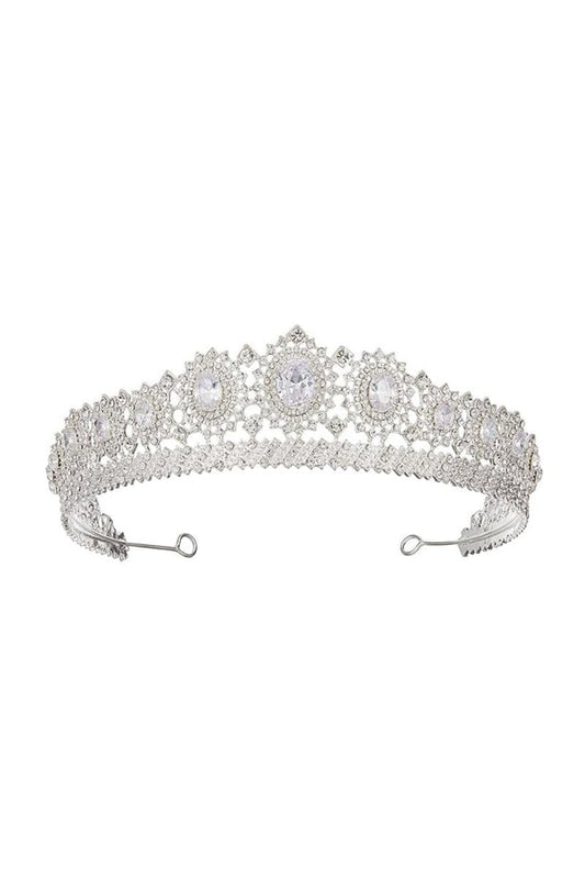 Silver Rhinestone Queen Crown