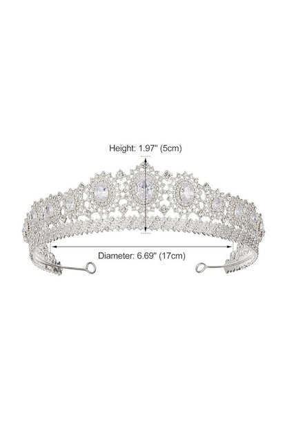 Silver Rhinestone Queen Crown