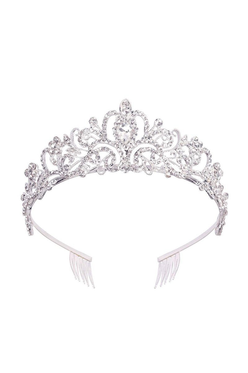 Silver Crystal Tiara Crown