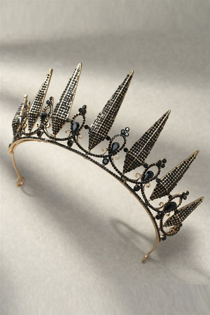 Gothic Black Rhinestone Tiara