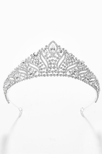 Silver Crystal Rhinestone Tiara Wedding