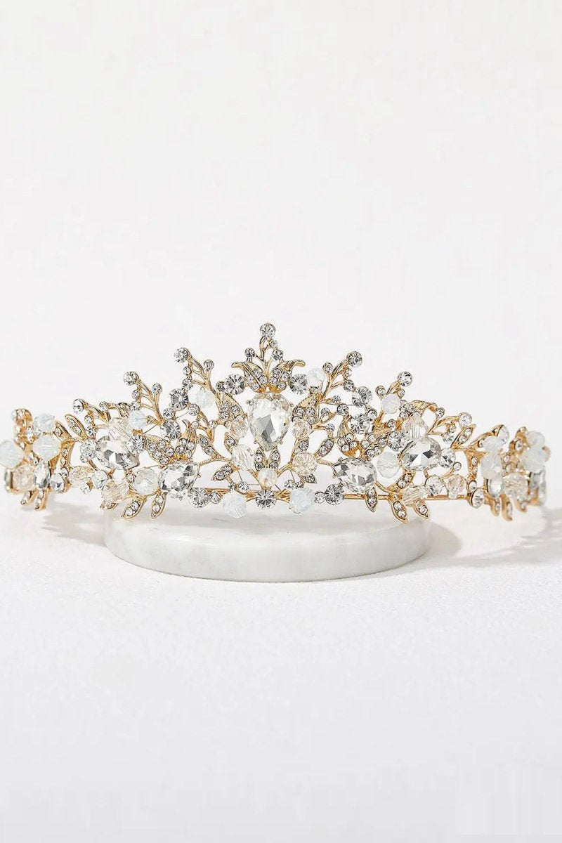 Gold Crystal Tiara Crwon