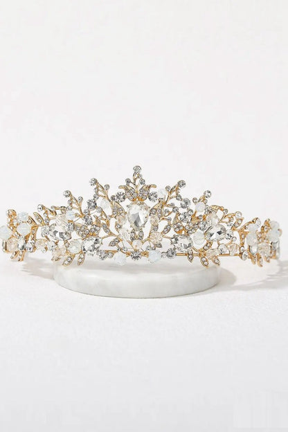 Gold Crystal Tiara Crwon