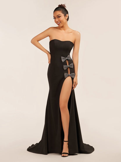 Sweetheart Mermaid Prom Dresses with Bow