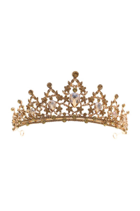 Women's Gold Princess Rhinestone Crowns
