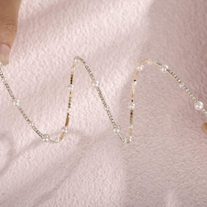 Multi Layered Stretch Wrap Silver Bracelets with Rhinestone