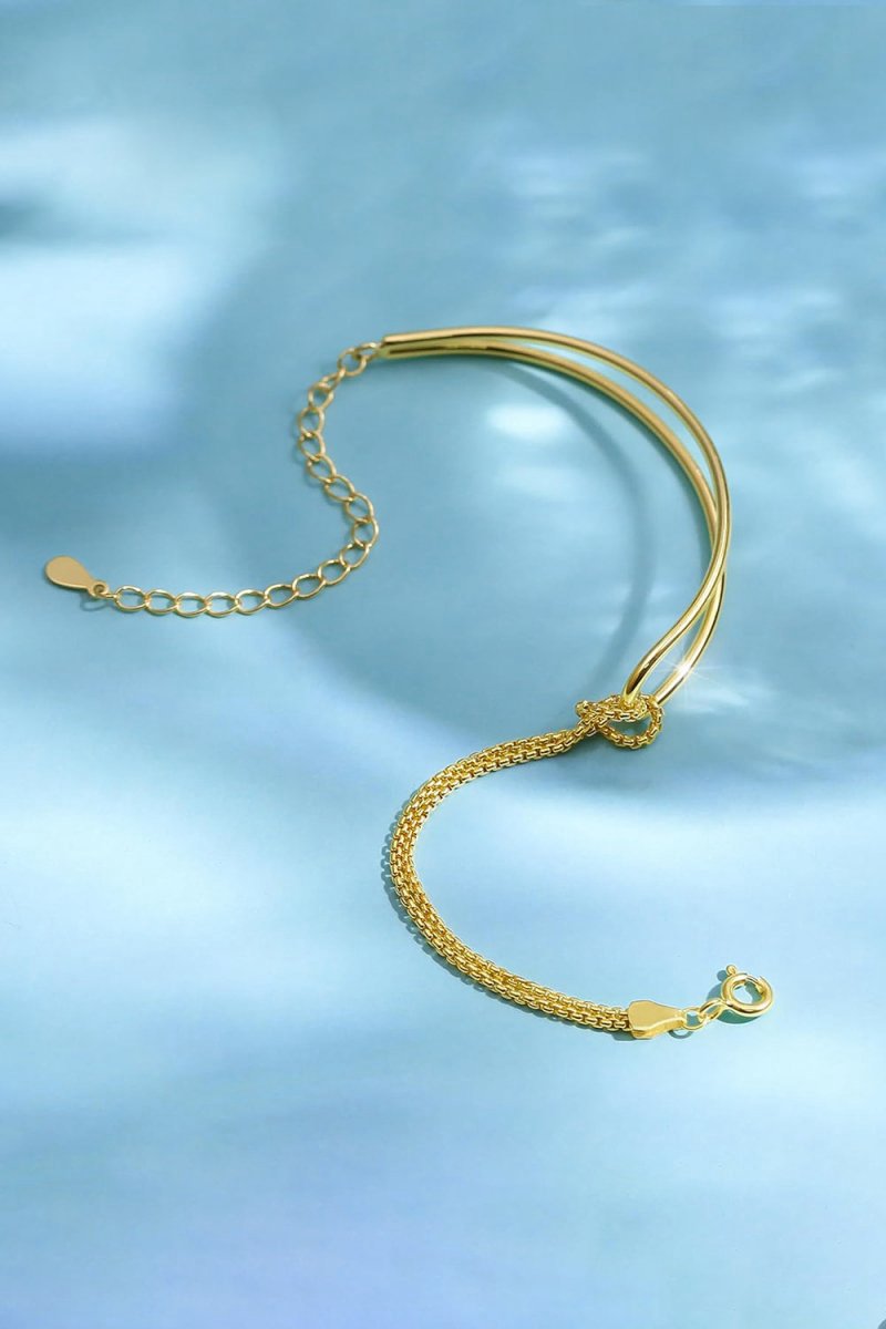 Love Knot Double Layered Gold Bracelets