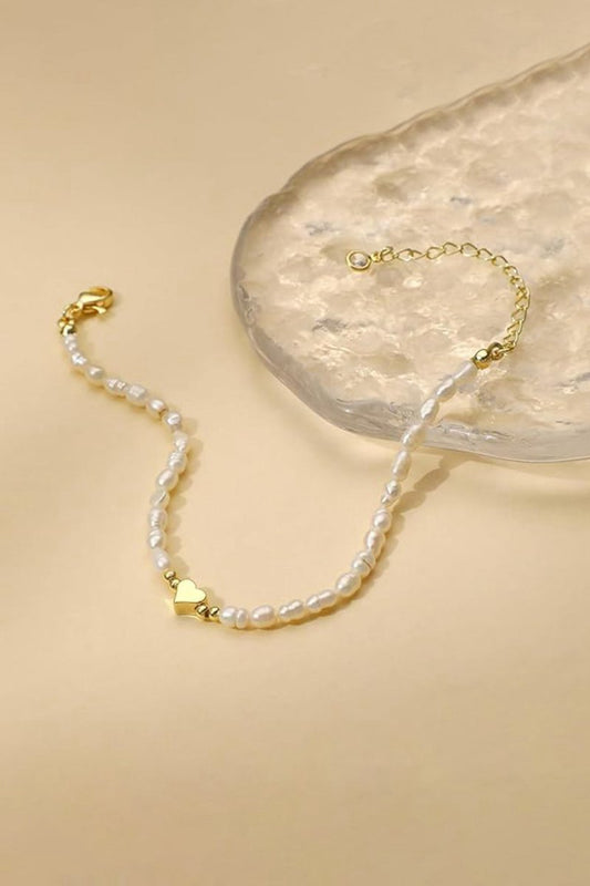 Adjustable Gold Faux Pearl Bracelets