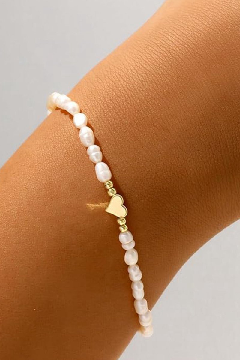 Adjustable Gold Faux Pearl Bracelets