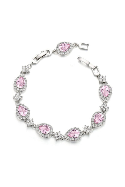 Black Rhinestone Zirconia Teardrop Tennis Bracelets