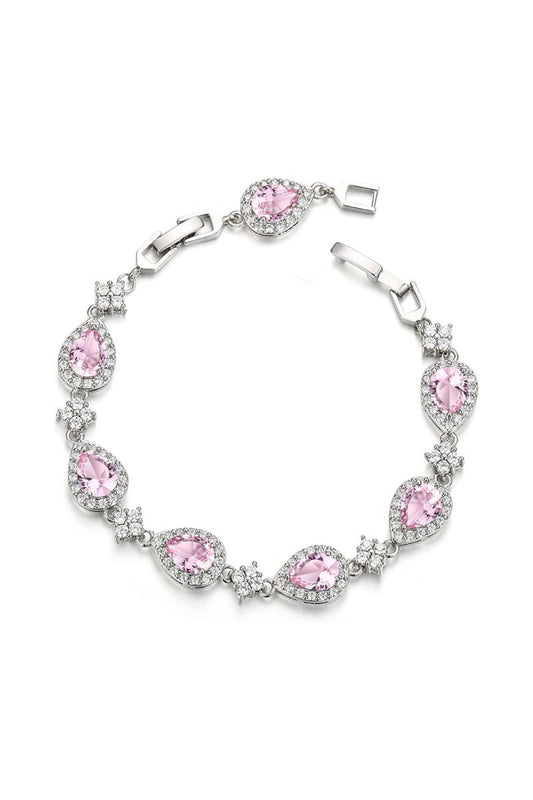 Black Rhinestone Zirconia Teardrop Tennis Bracelets