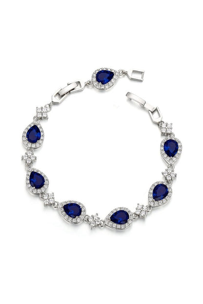 Black Rhinestone Zirconia Teardrop Tennis Bracelets