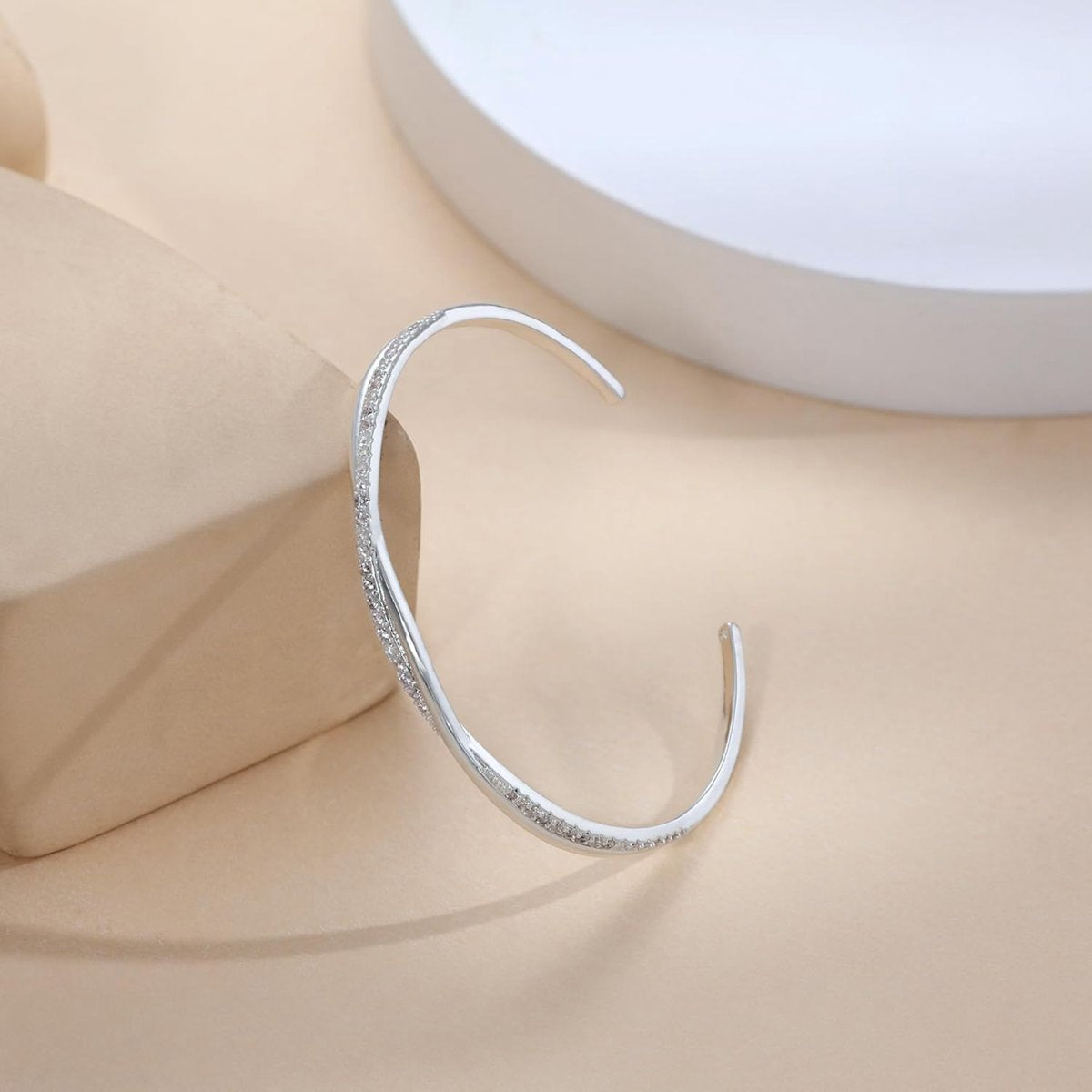 Silver Wave Adjustable Open Bracelets